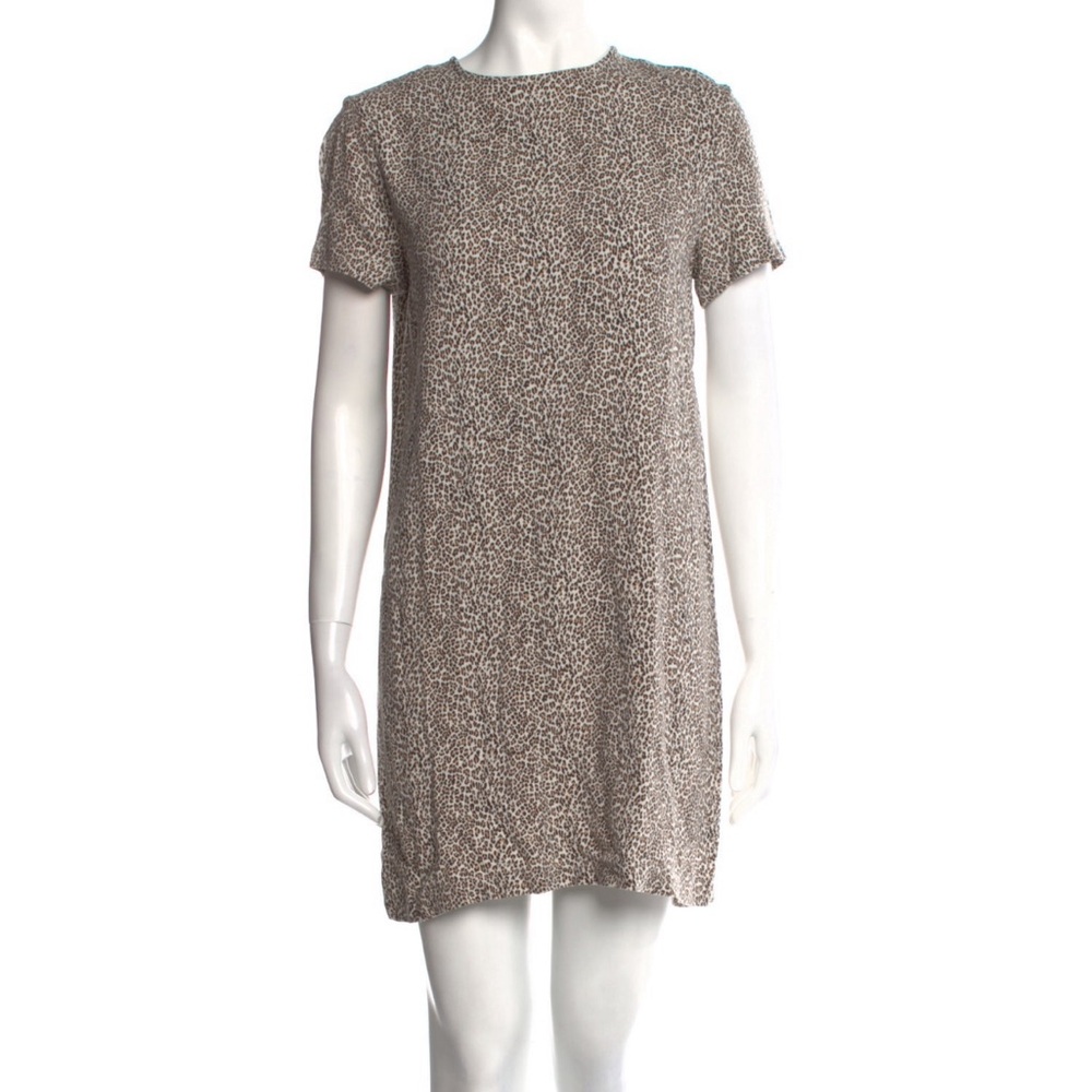 Jenni Kayne animal print shift mini dress leopard